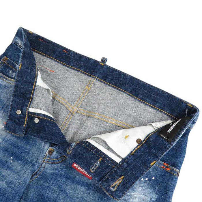 DSQUARED2 
Denim con effetto usurato, vernice, cotone, bottoni con logo 
Sexy Twist Jean Jeans di denim sexy twist