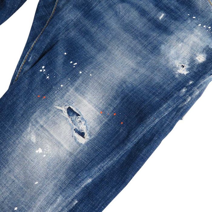 DSQUARED2 
Denim con effetto usurato, vernice, cotone, bottoni con logo 
Sexy Twist Jean Jeans di denim sexy twist