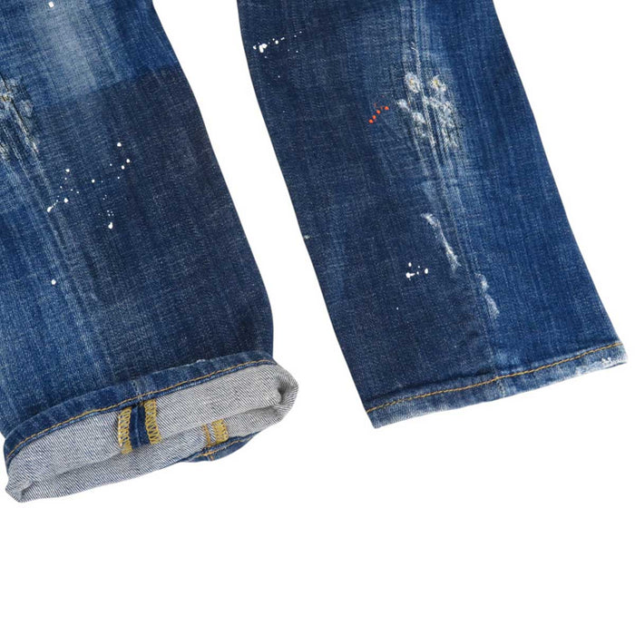 DSQUARED2 
Denim con effetto usurato, vernice, cotone, bottoni con logo 
Sexy Twist Jean Jeans di denim sexy twist