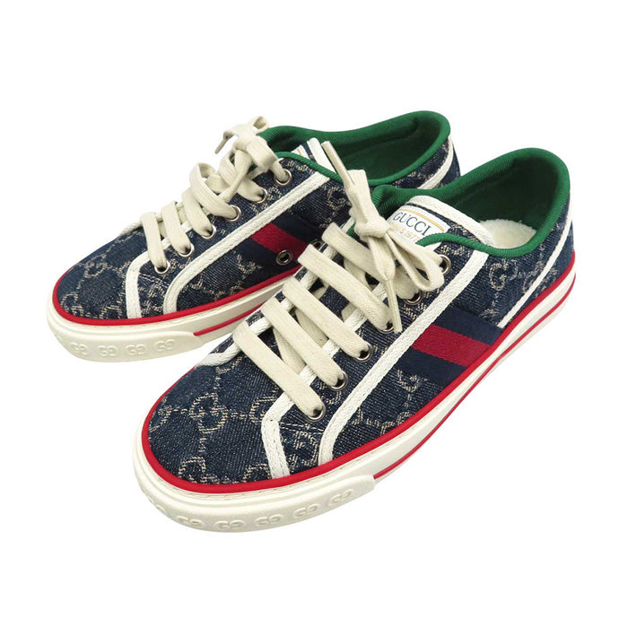 GUCCI
Logo all-over pattern denim Shelly line low-cut
1977 tennis GG canvas sneakers
