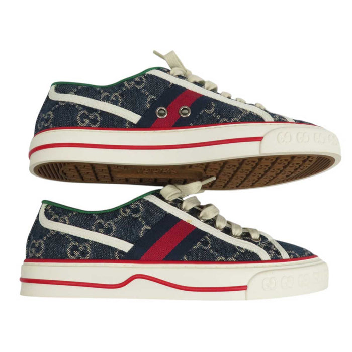 GUCCI
Logo all-over pattern denim Shelly line low-cut
1977 tennis GG canvas sneakers