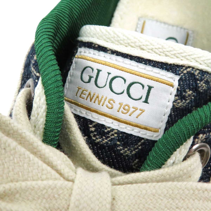 GUCCI
Logo all-over pattern denim Shelly line low-cut
1977 tennis GG canvas sneakers