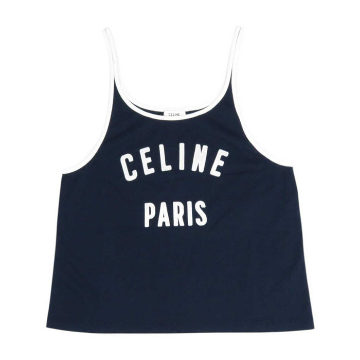 CELINE 
コットン キャミソール 
ロゴ タンクトップ