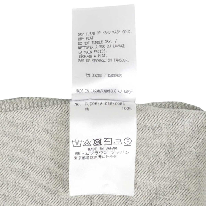 THOM BROWNE 
Long Sleeve Cotton 
Pleats Drop Waist Dress