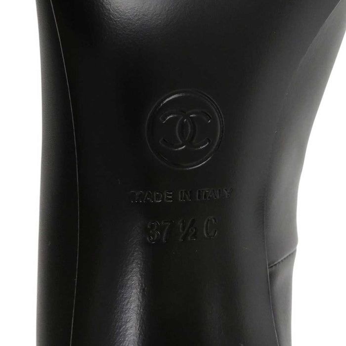 CHANEL
Chain Logo Leather Gold Color Fittings
Open Toe High Heel Pumps