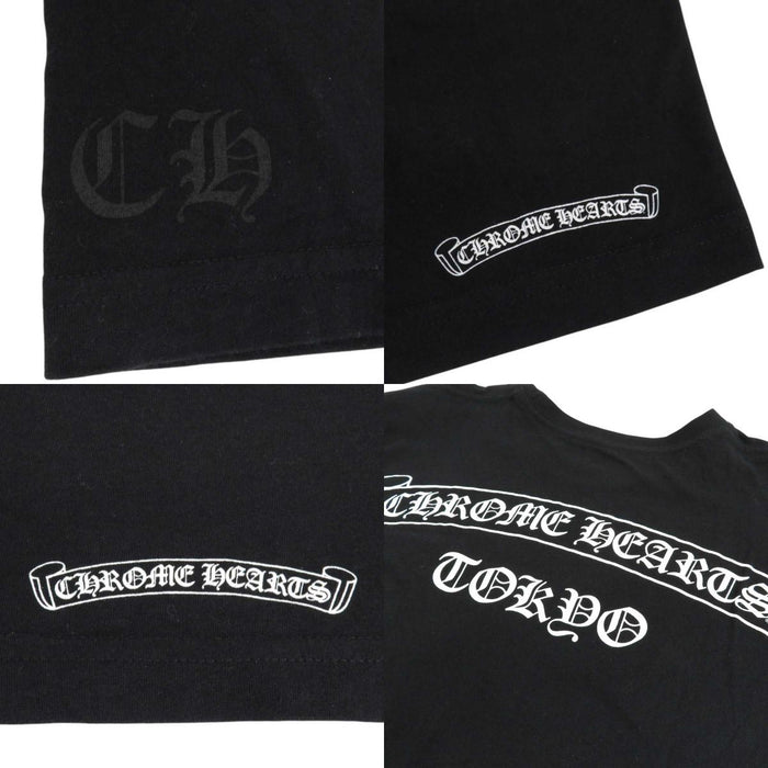 CHROME HEARTS 
CH T-SHRT LTD logo coton TOKYO fer à cheval 
Édition limitée Tokyo étiquette à défilement imprimé T-shirt
