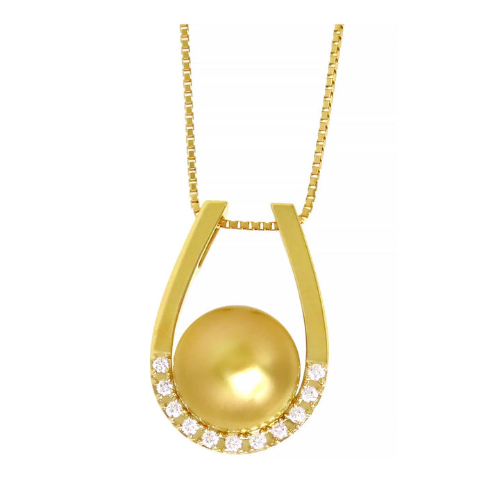 TASAKI 
Golden Pearl Diamond Necklace