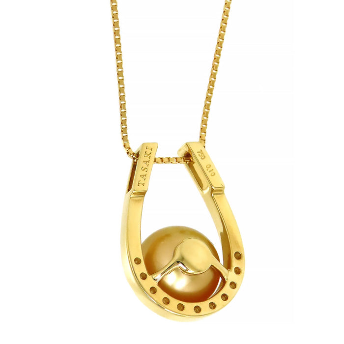 TASAKI 
Golden Pearl Diamond Necklace