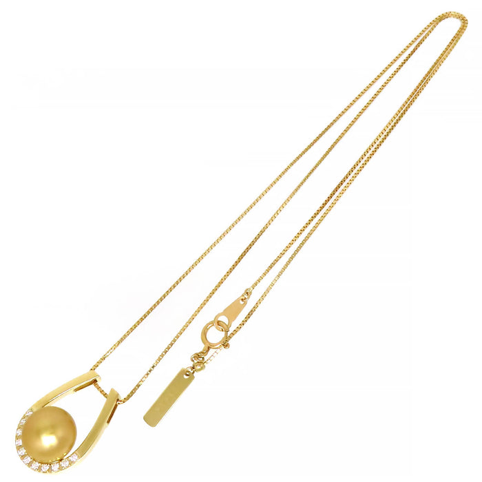 TASAKI 
Golden Pearl Diamond Necklace