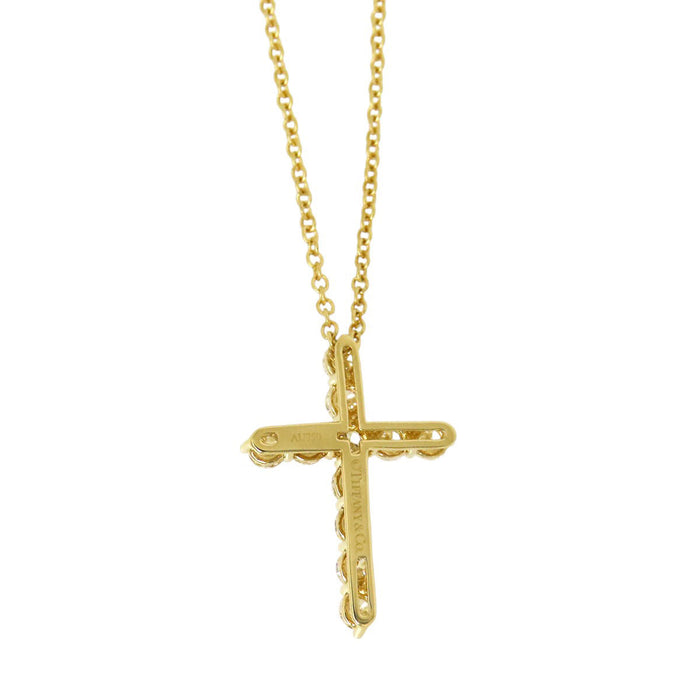 TIFFANY&Co. 
Small Cross Diamond Necklace