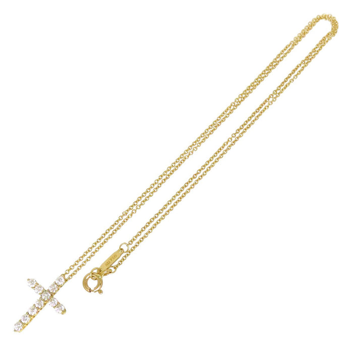 TIFFANY&Co. 
Small Cross Diamond Necklace
