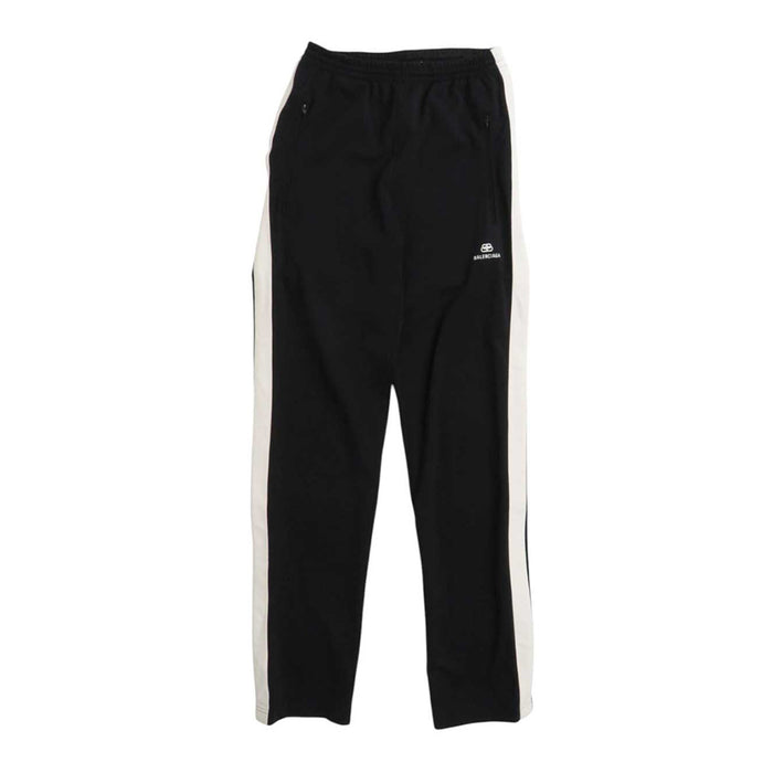 BALENCIAGA 
Bicolor Jersey Line Pants 
Logo Print Sideline Track Pants