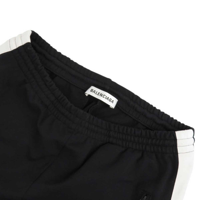 BALENCIAGA 
Bicolor Jersey Line Pants 
Logo Print Sideline Track Pants