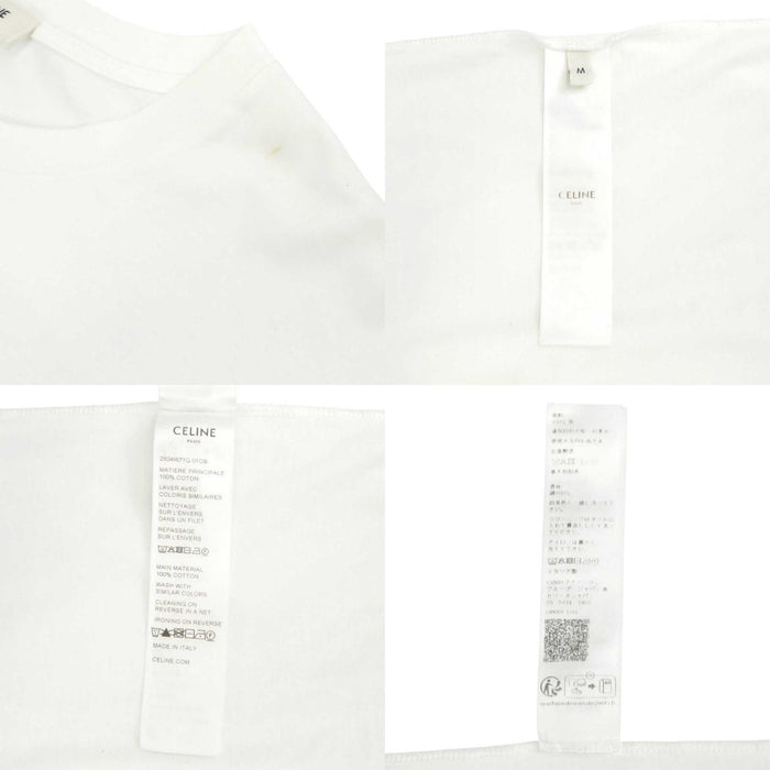CELINE 
ロゴ 刺繍 クルーネック 
トリオンフ エンブロイダリー ショートスリーブ Tシャツ