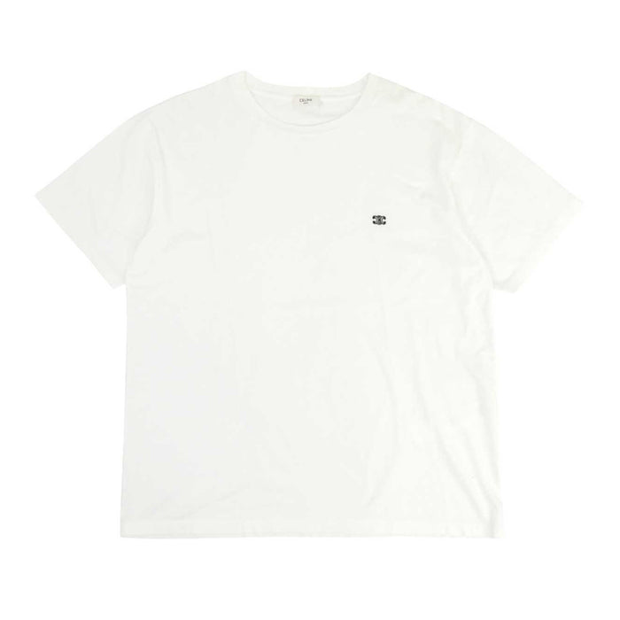 CELINE 
ロゴ 刺繍 クルーネック 
トリオンフ エンブロイダリー ショートスリーブ Tシャツ
