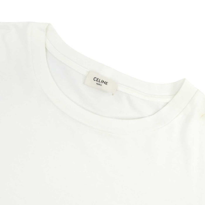 CELINE 
ロゴ 刺繍 クルーネック 
トリオンフ エンブロイダリー ショートスリーブ Tシャツ