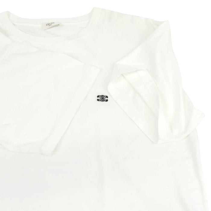 CELINE 
ロゴ 刺繍 クルーネック 
トリオンフ エンブロイダリー ショートスリーブ Tシャツ