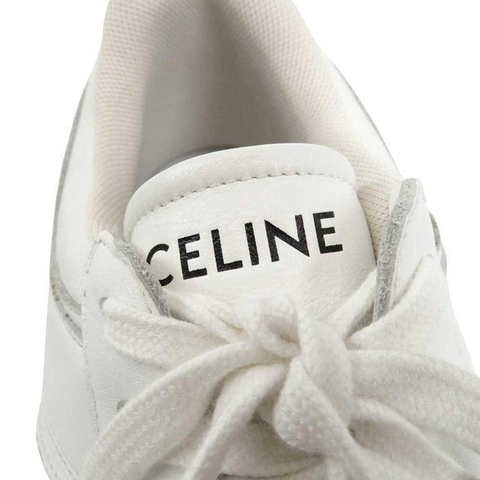 CELINE 
ロゴ レザー 
プラットフォーム ブロック スニーカー