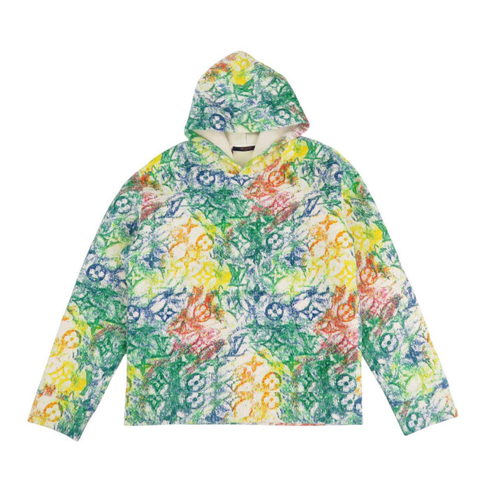 LOUIS VUITTON 
LV All-over Pattern Pullover Hoodie Cotton 
Pastel Monogram Velvet Parker