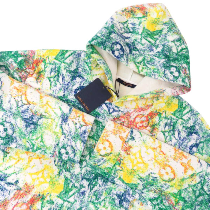 LOUIS VUITTON 
LV 総柄 プルオーバー フーディ コットン 
パステルモノグラム ベルベット パーカー