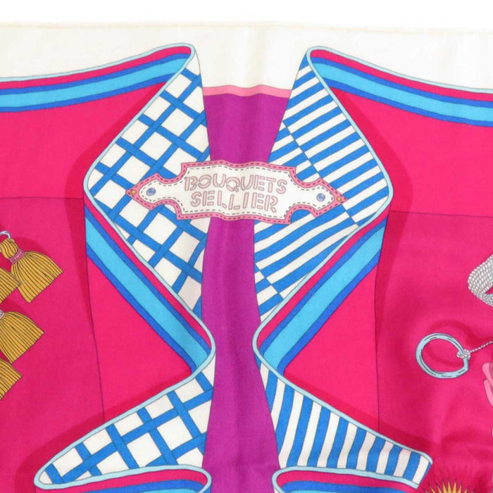 HERMES 
Carré 140 Cashmere Sciarpa Grande Stola 
Carré Jean BOUQUETS SELLIER Mazzo di Fiori del Sellatore