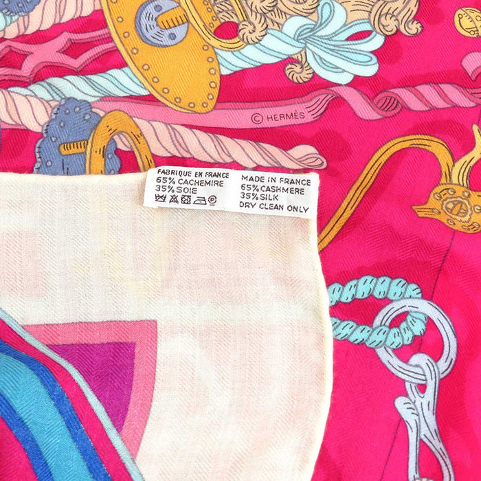 HERMES 
Carré 140 Cashmere Sciarpa Grande Stola 
Carré Jean BOUQUETS SELLIER Mazzo di Fiori del Sellatore