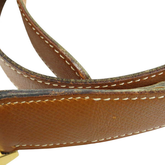 HERMES 
◯U刻印 レザー ゴールドカラー金具 
ホースシュー ベルト