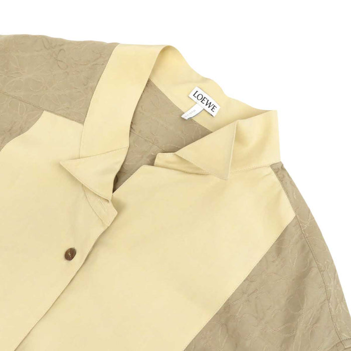 LOEWE 
ロゴ ボタン シャツドレス ロングブラウス ロングスリーブ 
アナグラム アシンメトリー シルク シャツワンピース
