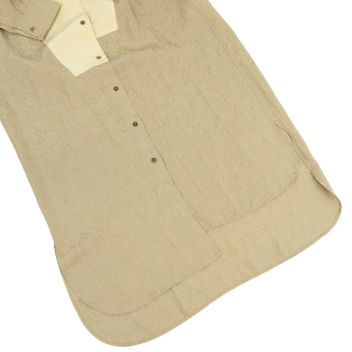 LOEWE 
ロゴ ボタン シャツドレス ロングブラウス ロングスリーブ 
アナグラム アシンメトリー シルク シャツワンピース