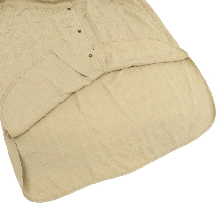 LOEWE 
ロゴ ボタン シャツドレス ロングブラウス ロングスリーブ 
アナグラム アシンメトリー シルク シャツワンピース