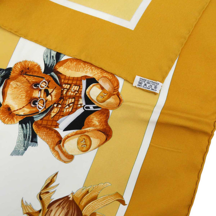 HERMES
Teddy Bear Bear Large Silk
Scarf 90 CONFIDENTS DESCOEURS Friend of the Heart