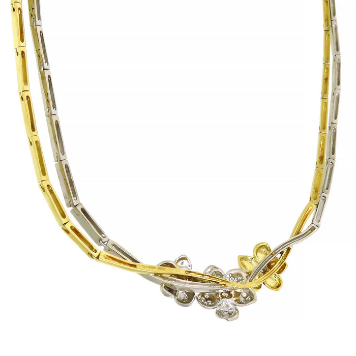 Damiani 
Flower Diamond Necklace 3 Motifs