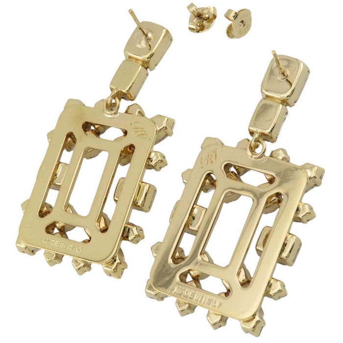 ROGER VIVIER 
ビジュー ラインストーン ゴールドカラーメタル 
ブロッシュ ヴィヴィエ ピアス