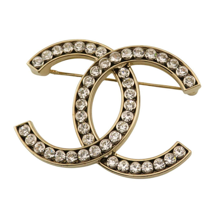 CHANEL
I25C COCO CC Logo Gold Color Metal Rhinestone
Coco Mark Strass Brooch