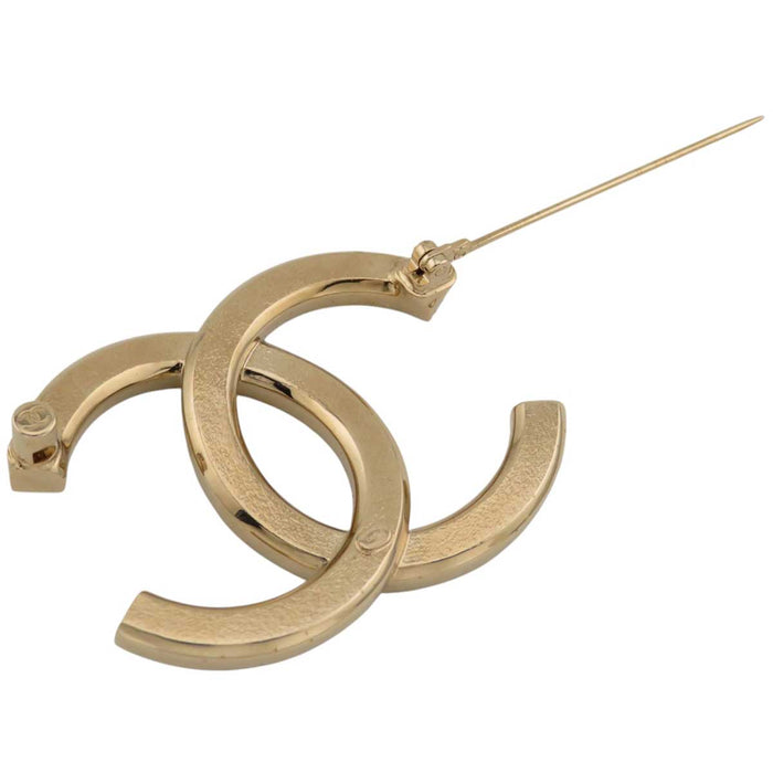 CHANEL 
I25C COCO CC ロゴ ゴールドカラーメタル ラインストーン 
ココマーク ストラス ブローチ