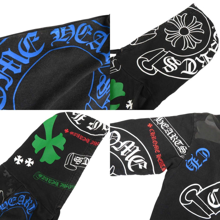 CHROME HEARTS 
STENCIL HOODIE Horseshoe CH Plus Cross Sweatshirt 
Stencil Print Hoodie