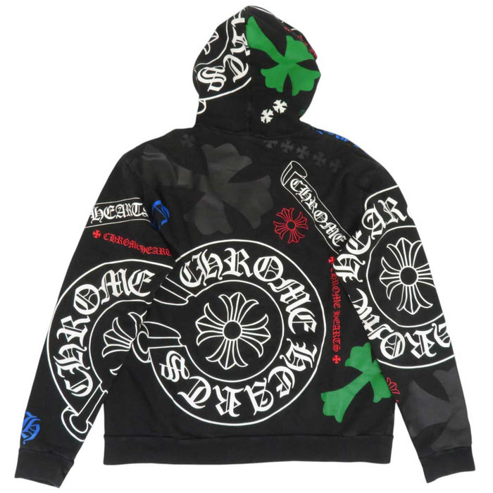 CHROME HEARTS 
STENCIL HOODIE Horseshoe CH Plus Cross Sweatshirt 
Stencil Print Hoodie