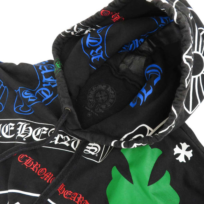 CHROME HEARTS 
STENCIL HOODIE Horseshoe CH Plus Cross Sweatshirt 
Stencil Print Hoodie