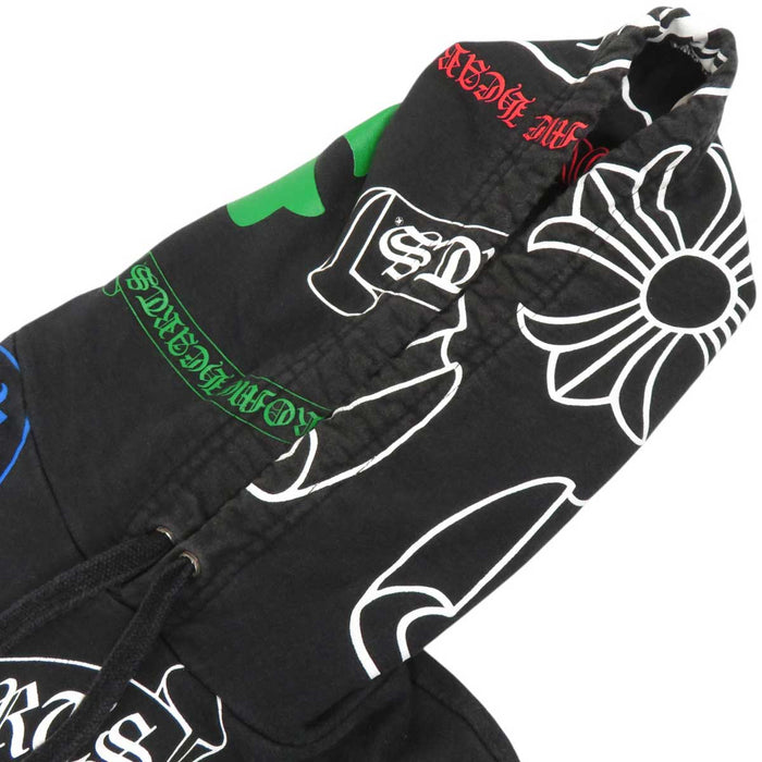 CHROME HEARTS 
STENCIL HOODIE Horseshoe CH Plus Cross Sweatshirt 
Stencil Print Hoodie