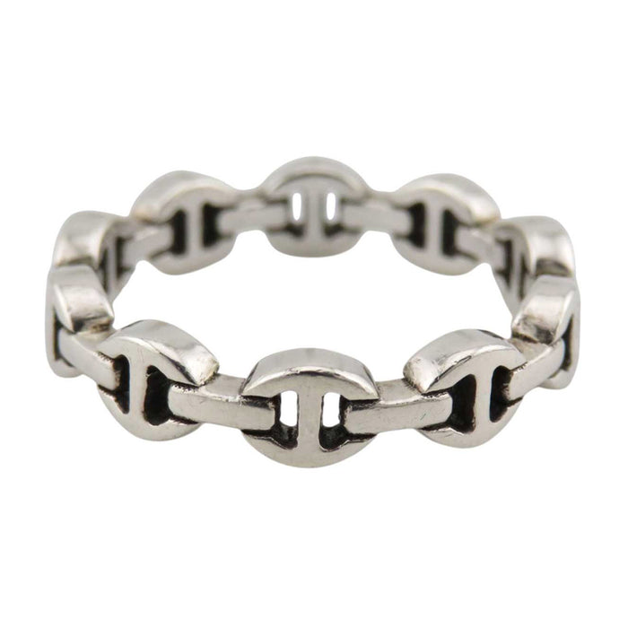 HOORSENBUHS 
MICRO DAME III Silver Link Chain 
Micro Tri-Link Ring