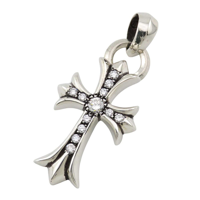 CHROME HEARTS
CH CRS SML W/BALE P/D
Small CH Cross Bale Pavé Diamond Pendant Top