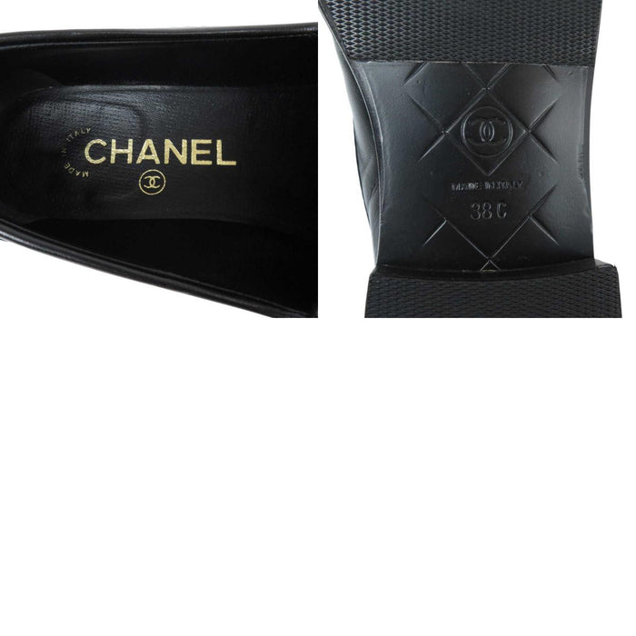 CHANEL 
COCO CC ロゴ レザー 
ココマーク ターンロック マトラッセ ローファー