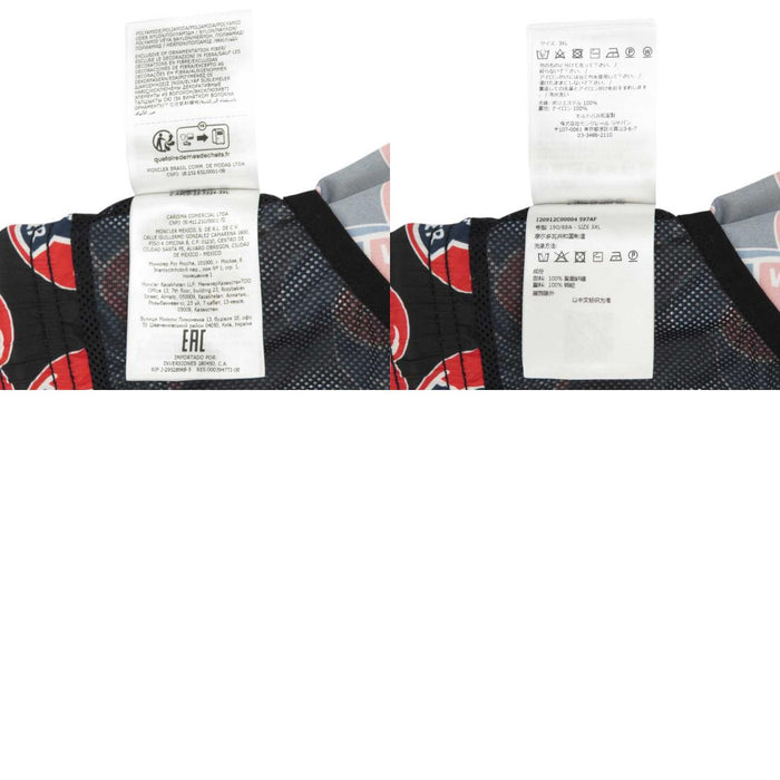 MONCLER 
総柄 ワッペン ハート 
ロゴ コットン ハーフパンツ