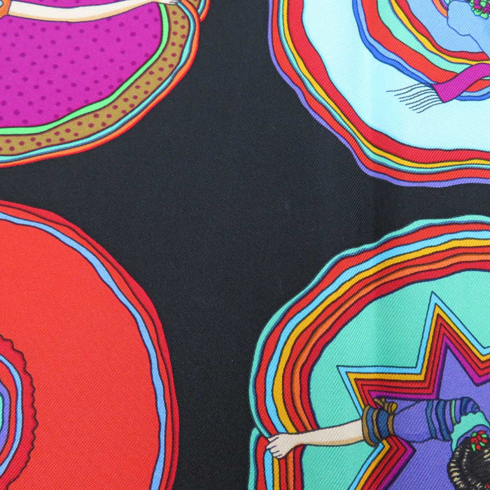 HERMES 
スカーフ 大判 シルク メキシカンダンス 
カレ 90 Balles du mexique 美しいメキシコ