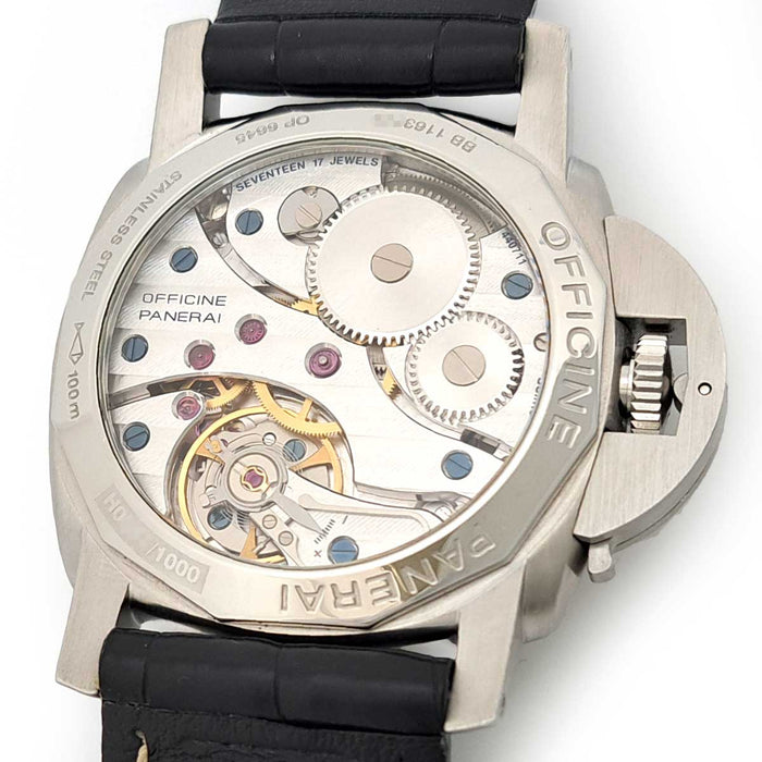 OFFICINE PANERAI 
Luminor Marina Militare Left-Hand Overhauled 
With Box