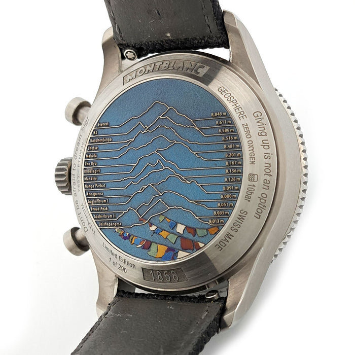 MONTBLANC 
1858 Geosphere Chronograph 
With box and warranty card