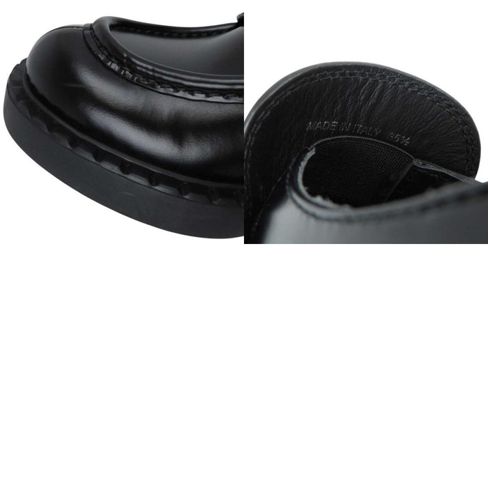 PRADA 
トライアングルロゴ 
チョコレート ブラッシュドレザー ローファー