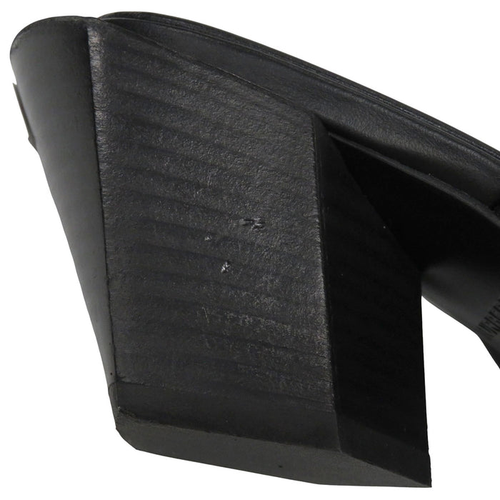 BURBERRY 
レザー 
キャンバス ロゴ ミュール