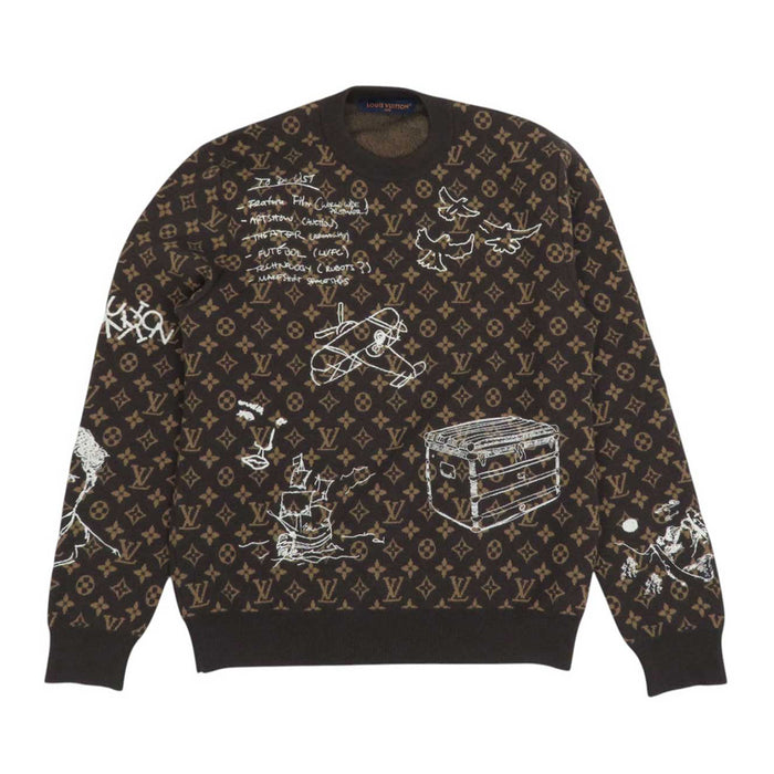 LOUIS VUITTON 
LV ウール ロゴ 
エンブロイダード モノグラム ニット