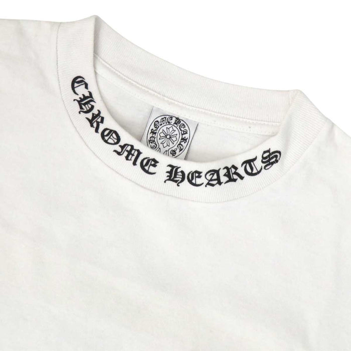 CHROME HEARTS 
OLD Back Cross TEE Vintage Floral Horseshoe 
Back Cross Neck Logo Print T-shirt